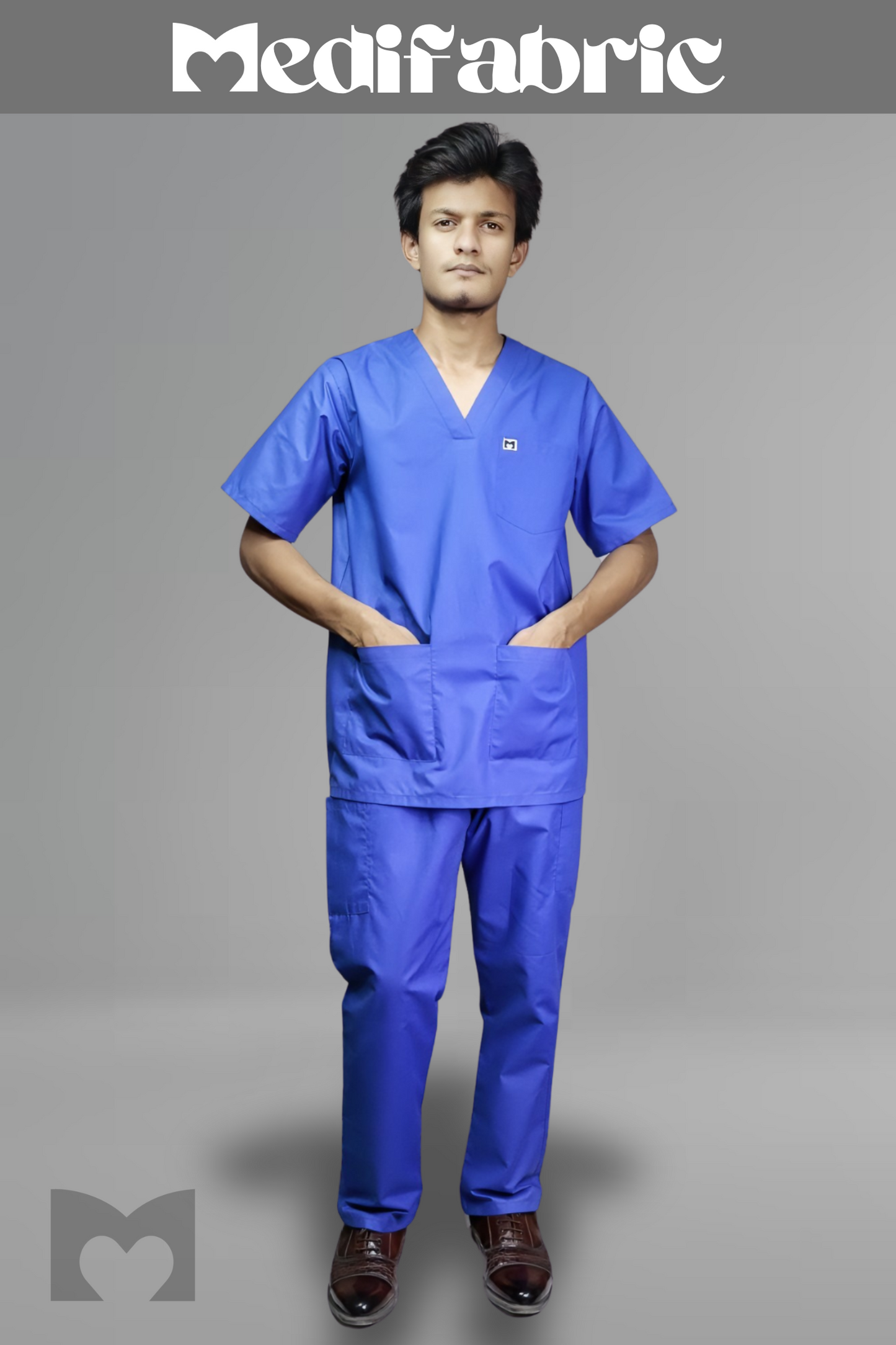 Medifabric Premium Professional Blue Scrub Suit | Unisex